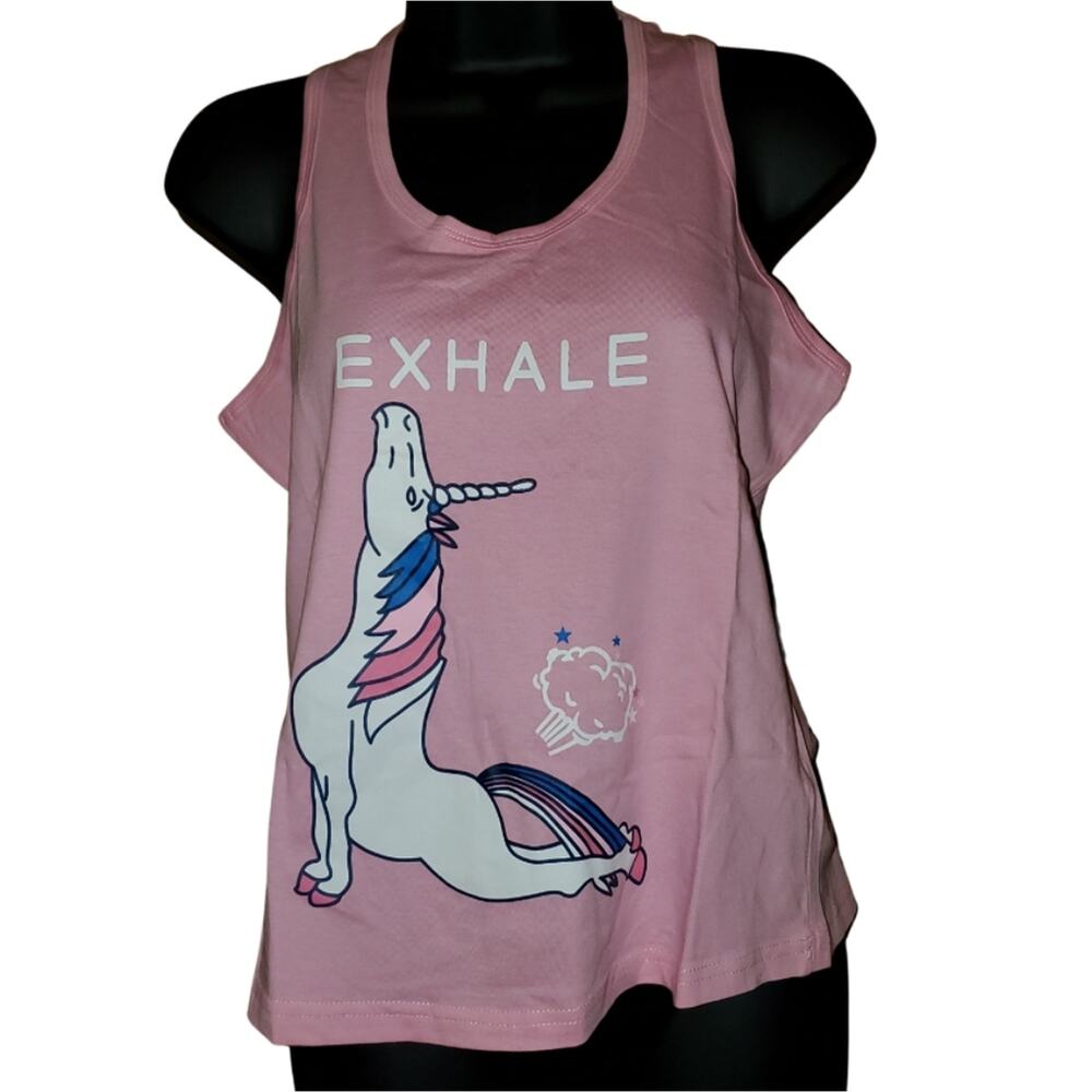 MAGDALENA Unicorn Exhale Yoga Racerback Small Large Summer